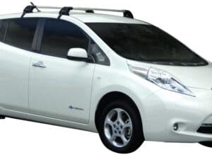 Whispbar Dakdragers Zilver Nissan Leaf  5dr Hatch met Glad dak bouwjaar 2010-e.v. Complete set dakdragers