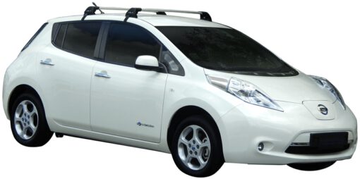 Whispbar Dakdragers Zilver Nissan Leaf  5dr Hatch met Glad dak bouwjaar 2010-e.v. Complete set dakdragers