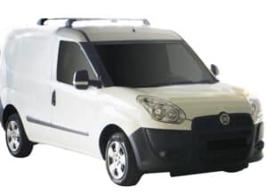 Whispbar Dakdragers Zilver Fiat Doblo  5dr Van met Vaste bevestigingspunten bouwjaar 2010-e.v. Complete set dakdragers