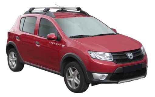 Whispbar Dakdragers Zilver Dacia Sandero Stepway 5dr SUV met Dakrails bouwjaar 2009-e.v. Complete set dakdragers