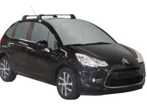 Whispbar Dakdragers Zilver Citroen C3 Panoramic Window 5dr Hatch met Vaste bevestigingspunten bouwjaar 2009-2016 Complete set dakdragers