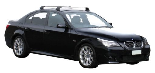 Whispbar Dakdragers Zilver BMW 5 Series E60 4dr Sedan met Glad dak bouwjaar 2004-2010 Complete set dakdragers