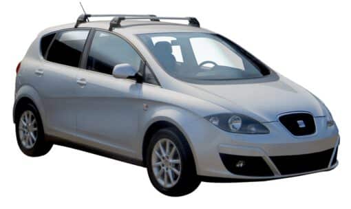 Whispbar Dakdragers Zilver Seat Altea  5dr Hatch met Glad dak bouwjaar 2004-e.v. Complete set dakdragers