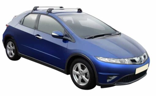 Whispbar Dakdragers Zilver Honda Civic  5dr Hatch met Glad dak bouwjaar 2006-2011 Complete set dakdragers