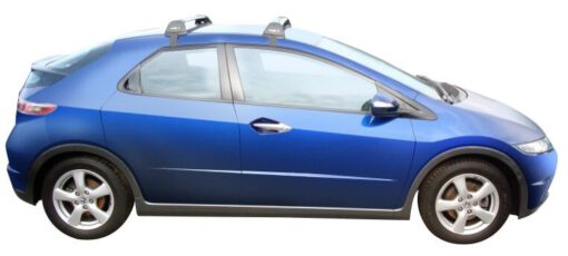 Whispbar Dakdragers Zilver Honda Civic  5dr Hatch met Glad dak bouwjaar 2006-2011 Complete set dakdragers