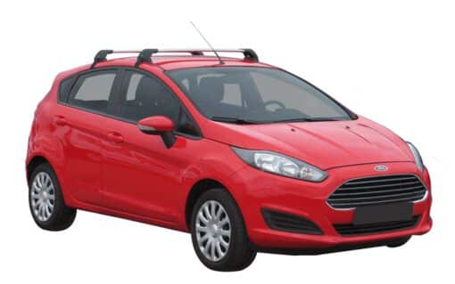 Whispbar Dakdragers Zilver Ford Fiesta  5dr Hatch met Glad dak bouwjaar 2008-2017 Complete set dakdragers