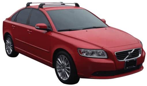 Whispbar Dakdragers Zilver Volvo S40  4dr Sedan met Glad dak bouwjaar 2004-2012 Complete set dakdragers