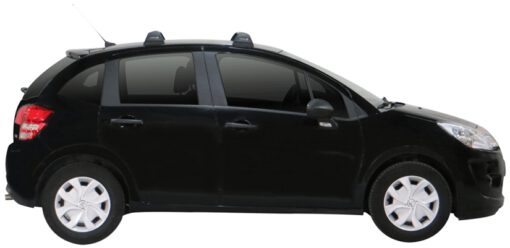 Whispbar Dakdragers Zilver Citroen C3  5dr Hatch met Vaste bevestigingspunten bouwjaar 2009-2016 Complete set dakdragers