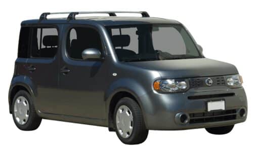 Whispbar Dakdragers Zilver Nissan Cube Z11 5dr MPV met Glad dak bouwjaar 2002-2008 Complete set dakdragers