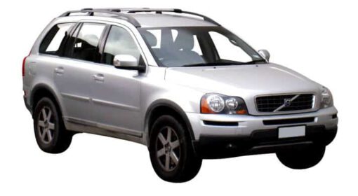 Whispbar Dakdragers Zilver Volvo XC90  5dr SUV met Dakrails bouwjaar 2003-2012 Complete set dakdragers