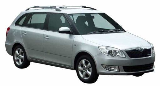 Whispbar Dakdragers Zilver Skoda Fabia Combi 5dr Estate met Dakrails bouwjaar 2008-2014 Complete set dakdragers