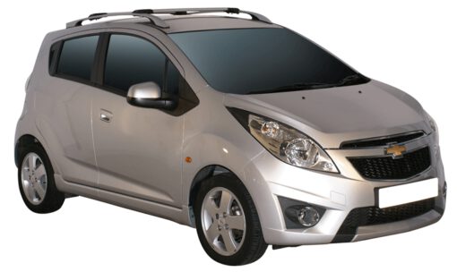 Whispbar Dakdragers Zilver Chevrolet Spark  5dr Hatch met Dakrails bouwjaar 2010-e.v. Complete set dakdragers