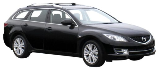 Whispbar Dakdragers Zwart Mazda 6 5dr Estate met Dakrails bouwjaar 2008-2012 Complete set dakdragers