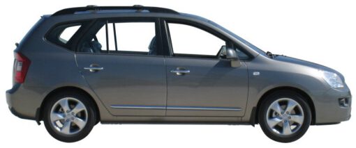 Whispbar Dakdragers Zwart Kia Carens Mk2 5dr MPV met Dakrails bouwjaar 2006-2012 Complete set dakdragers