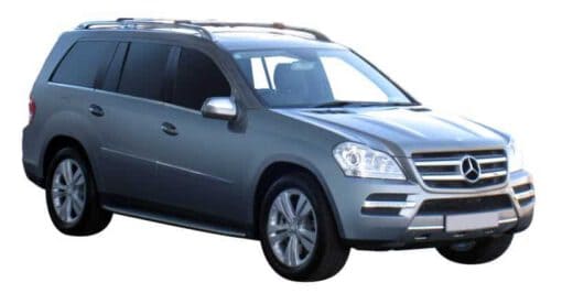 Whispbar Dakdragers Zwart Mercedes-Benz GL X164 5dr SUV met Dakrails bouwjaar 2006-2015 Complete set dakdragers