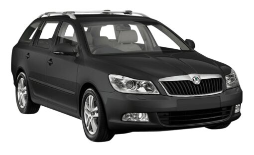 Whispbar Dakdragers Zwart Skoda Octavia Combi 5dr Estate met Dakrails bouwjaar 2009-2013 Complete set dakdragers