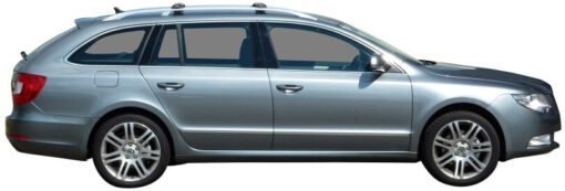 Whispbar Dakdragers Zwart Skoda Superb Combi 5dr Estate met Dakrails bouwjaar 2009-2015 Complete set dakdragers