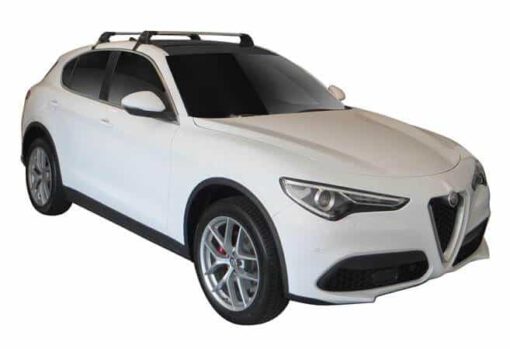 Whispbar Dakdragers (Black) Alfa Romeo Stelvio 5dr SUV met Glad dak bouwjaar 2017 - e.v.|Complete set dakdragers