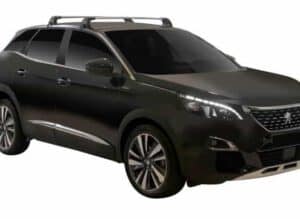 Whispbar Dakdragers (Black) Peugeot 3008 5dr SUV met Glad dak bouwjaar 2016 - e.v.|Complete set dakdragers