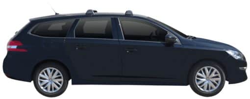 Whispbar Dakdragers (Black) Peugeot 308 SW 5dr Estate met Glad dak bouwjaar 2014 - e.v.|Complete set dakdragers