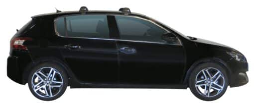 Whispbar Dakdragers (Black) Peugeot 308 5dr Hatch met Glad dak bouwjaar 2014 - e.v.|Complete set dakdragers