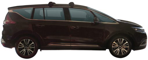 Whispbar Dakdragers (Black) Renault Espace 5dr MPV met Glad dak bouwjaar 2015 - e.v.|Complete set dakdragers