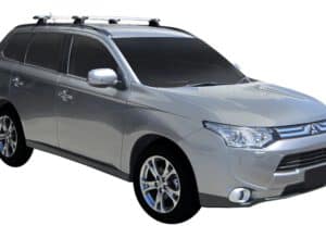 Whispbar Dakdragers (Zilver) Mitsubishi Outlander MKIII 5dr SUV met Geintegreerde rails bouwjaar 2013 - 2015|Complete set dakdragers