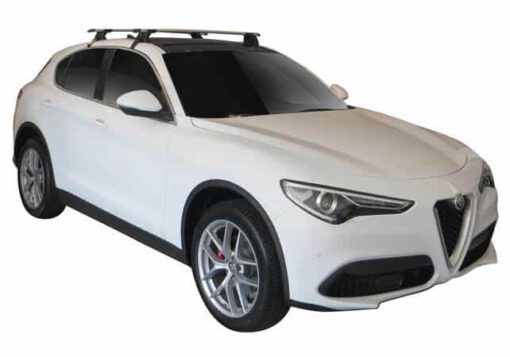 Whispbar Dakdragers (Black) Alfa Romeo Stelvio 5dr SUV met Glad dak bouwjaar 2017 - e.v.|Complete set dakdragers