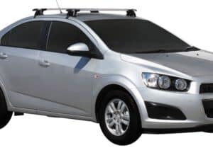 Whispbar Dakdragers (Black) Chevrolet Aveo 4dr Sedan met Glad dak bouwjaar 2011 - e.v.|Complete set dakdragers