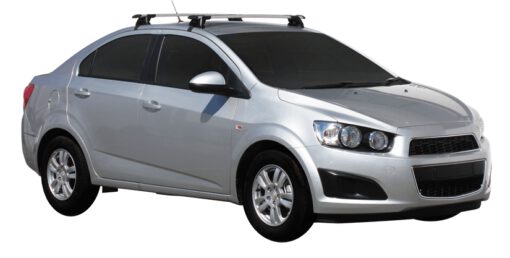 Whispbar Dakdragers (Black) Chevrolet Aveo 4dr Sedan met Glad dak bouwjaar 2011 - e.v.|Complete set dakdragers