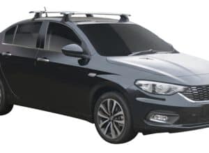 Whispbar Dakdragers (Black) Fiat Tipo 4dr Sedan met Glad dak bouwjaar 2016 - e.v.|Complete set dakdragers