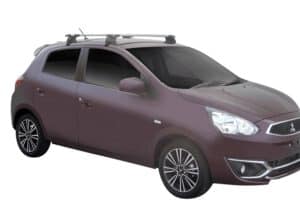 Whispbar Dakdragers (Black) Mitsubishi Mirage 5dr Hatch met Glad dak bouwjaar 2016 - e.v.|Complete set dakdragers