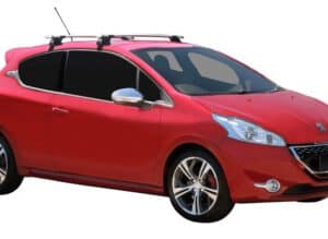 Whispbar Dakdragers (Black) Peugeot 208 3dr Hatch met Glad dak bouwjaar 2012 - e.v.|Complete set dakdragers