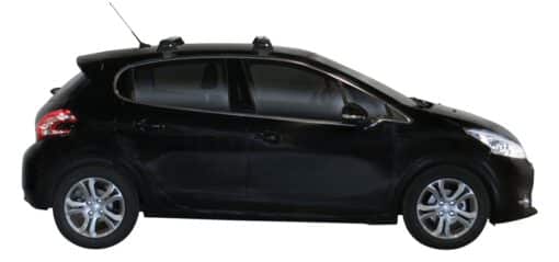 Whispbar Dakdragers (Black) Peugeot 208 5dr Hatch met Glad dak bouwjaar 2012 - e.v.|Complete set dakdragers