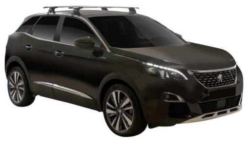 Whispbar Dakdragers (Black) Peugeot 3008 5dr SUV met Glad dak bouwjaar 2016 - e.v.|Complete set dakdragers