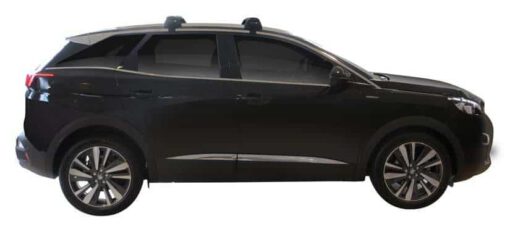 Whispbar Dakdragers (Black) Peugeot 3008 5dr SUV met Glad dak bouwjaar 2016 - e.v.|Complete set dakdragers