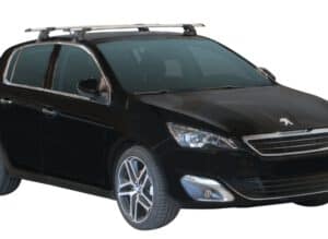 Whispbar Dakdragers (Black) Peugeot 308 5dr Hatch met Glad dak bouwjaar 2014 - e.v.|Complete set dakdragers