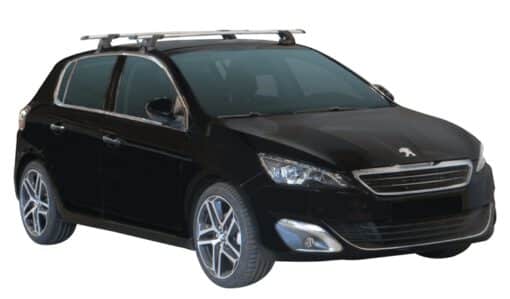 Whispbar Dakdragers (Black) Peugeot 308 5dr Hatch met Glad dak bouwjaar 2014 - e.v.|Complete set dakdragers