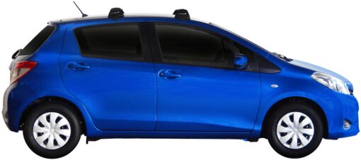 Whispbar Dakdragers (Black) Toyota Yaris 5dr Hatch met Glad dak bouwjaar 2011 - 2014|Complete set dakdragers