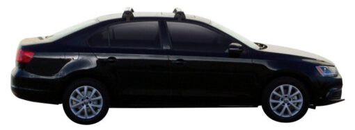 Whispbar Dakdragers (Black) Volkswagen Jetta Mk6 4dr Sedan met Glad dak bouwjaar 2011 - e.v.|Complete set dakdragers