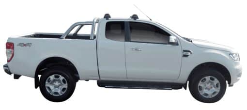 Whispbar Dakdragers (Zilver) Ford Ranger Super Cab 4dr Ute met Glad dak bouwjaar 2015 - e.v.|Complete set dakdragers