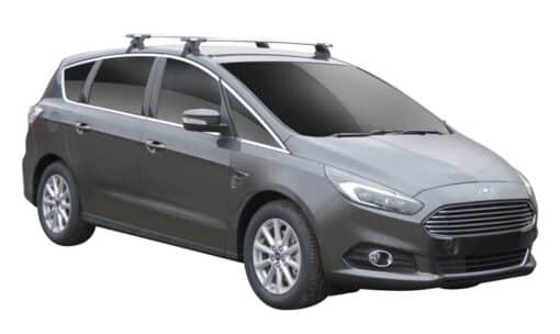 Whispbar Dakdragers (Zilver) Ford S-Max 5dr MPV met Glad dak bouwjaar 2015 - e.v.|Complete set dakdragers