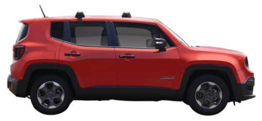 Whispbar Dakdragers (Zilver) Jeep Renegade Sport 5dr SUV met Glad dak bouwjaar 2015 - e.v.|Complete set dakdragers