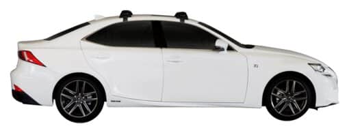 Whispbar Dakdragers (Zilver) Lexus IS 250 4dr Sedan met Glad dak bouwjaar 2013 - e.v.|Complete set dakdragers