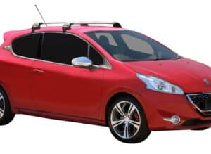 Whispbar Dakdragers (Zilver) Peugeot 208 3dr Hatch met Glad dak bouwjaar 2012 - e.v.|Complete set dakdragers