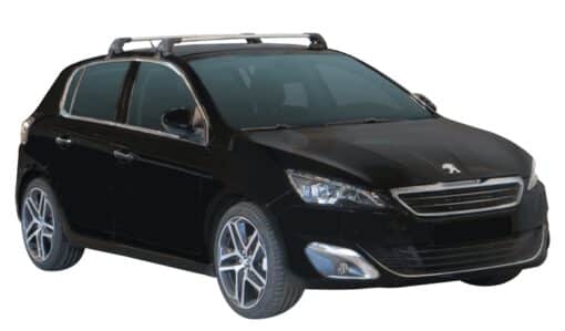 Whispbar Dakdragers (Zilver) Peugeot 308 5dr Hatch met Glad dak bouwjaar 2014 - e.v.|Complete set dakdragers