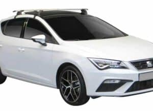 Whispbar Dakdragers (Zilver) Seat Leon 5dr Hatch met Glad dak bouwjaar 2017 - e.v.|Complete set dakdragers