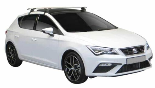 Whispbar Dakdragers (Zilver) Seat Leon 5dr Hatch met Glad dak bouwjaar 2017 - e.v.|Complete set dakdragers