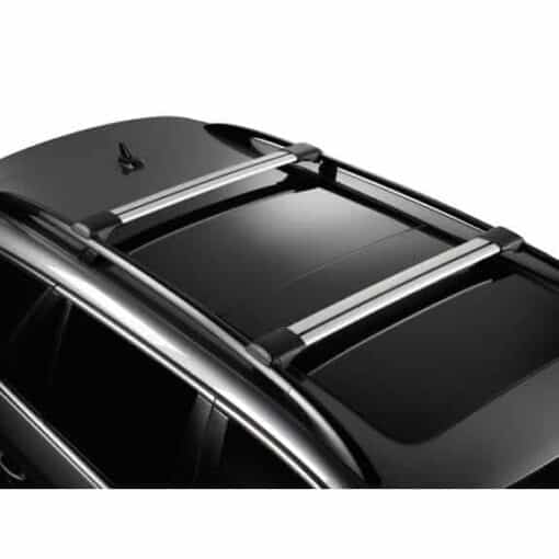 Whispbar Dakdragers Zilver Mitsubishi Outlander  5dr SUV met Dakrails bouwjaar 2005-2010 Complete set dakdragers