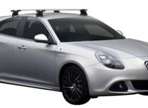 Whispbar Dakdragers Zwart Alfa Romeo Giulietta 5dr Hatch met Glad Dak bouwjaar 2010-2013 Complete set dakdragers